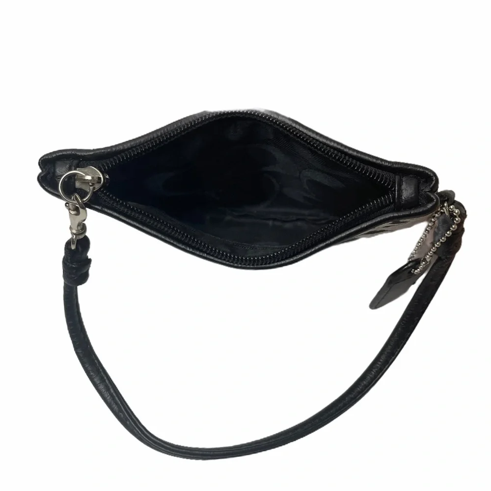 Coach black wristlet